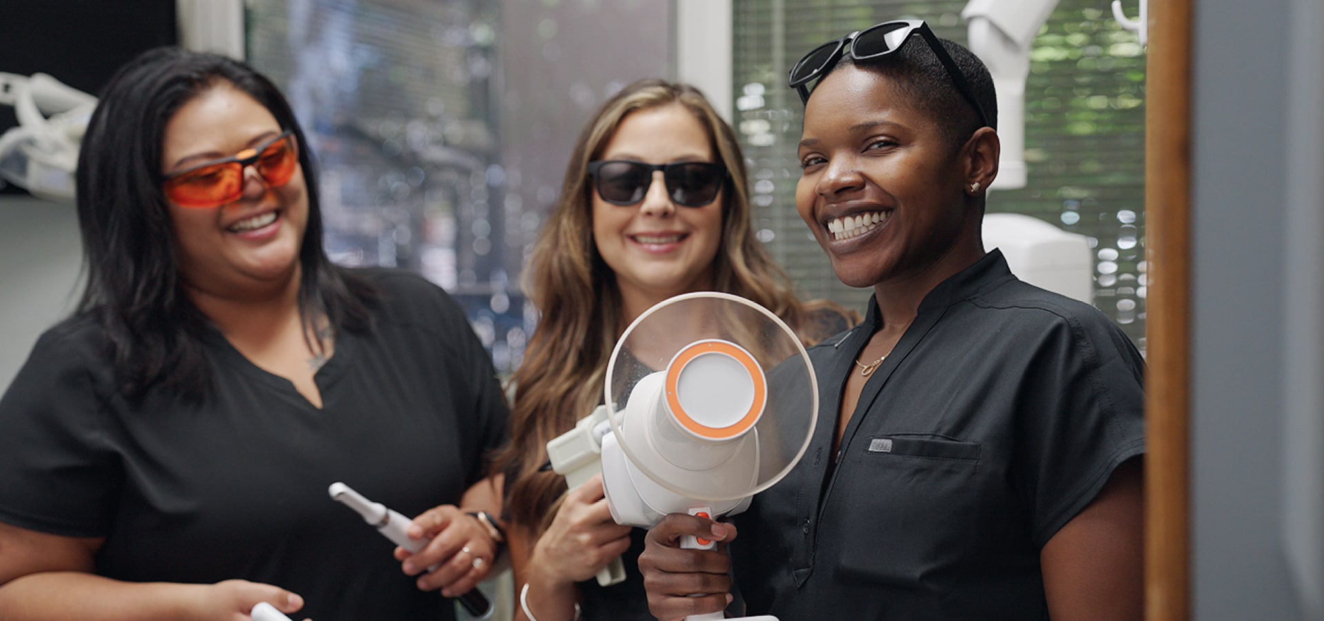 Top dental team is smiling